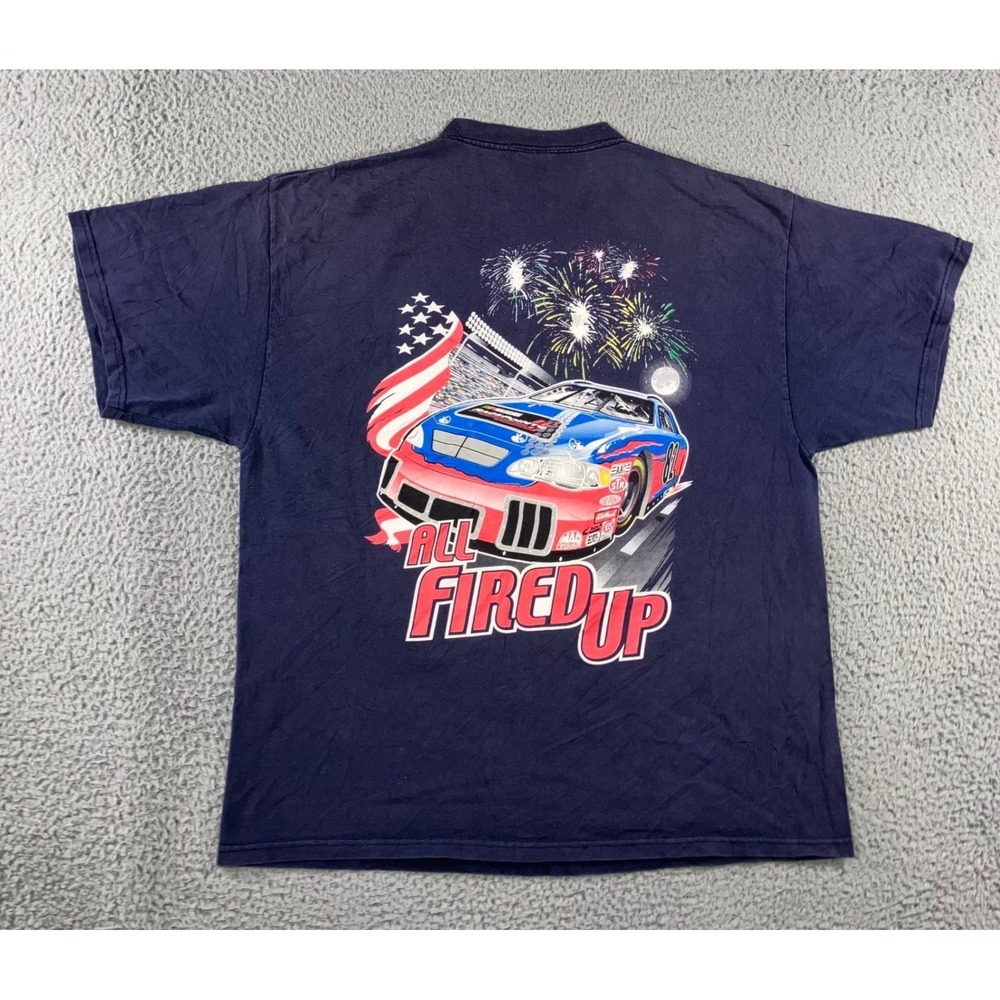 NASCAR T-Shirt Men XL Navy Blue RacePoints Graphic Distressed Gorpcore Thrashed